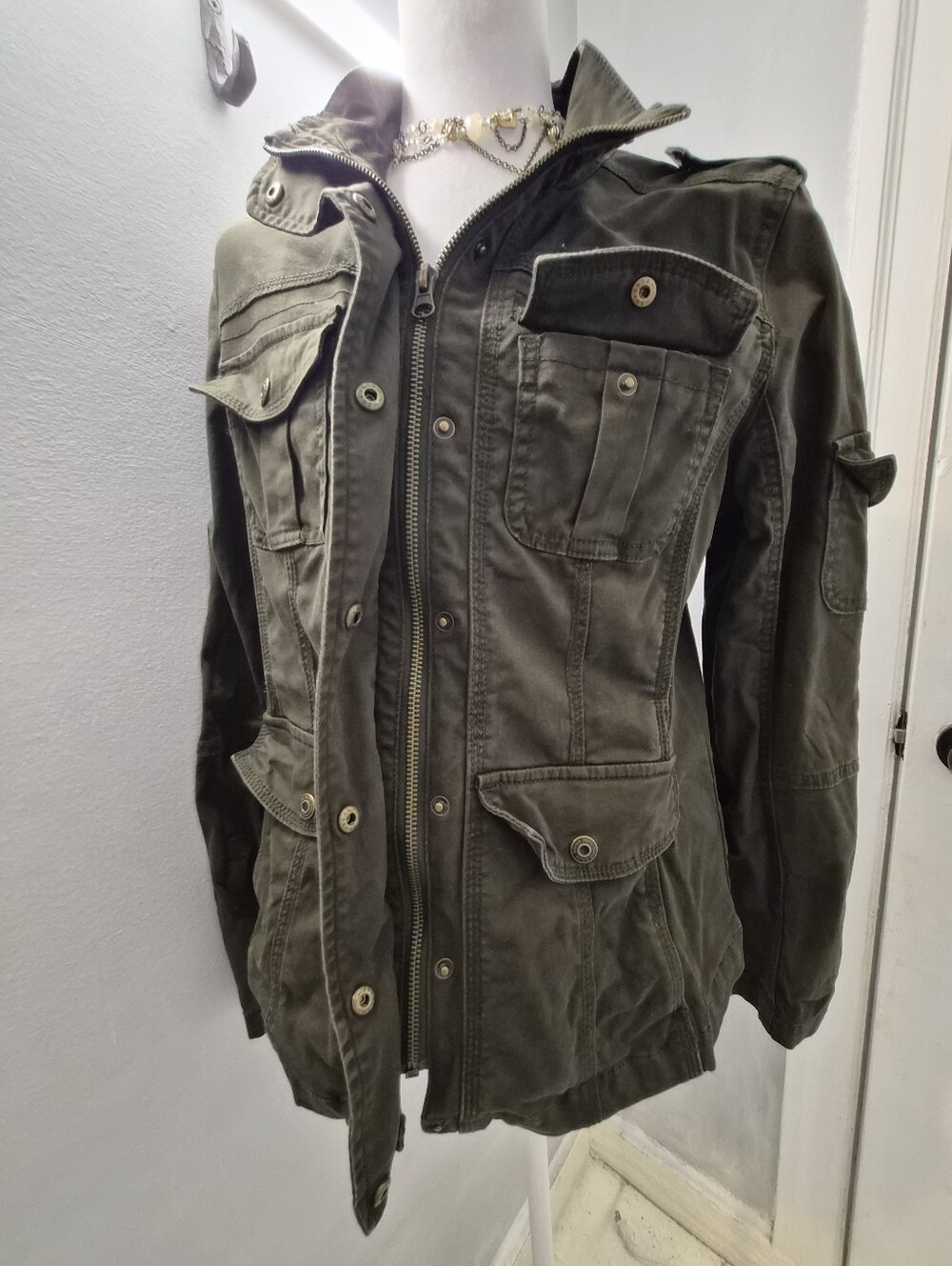 Kensie Olive Green Military Field Jacket